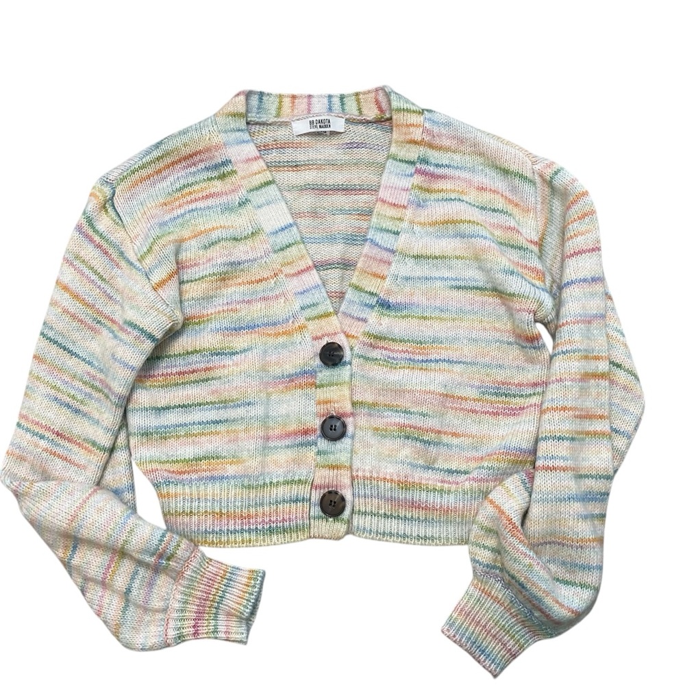 BB Dakota Striped Multicolor Cardigan Sweater